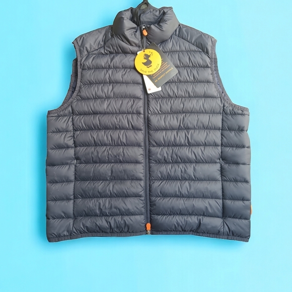 Save The Duck Ultra Light Jacket "Down" Navy Puffer Vest Men's Size XXL - Picture 1 of 5